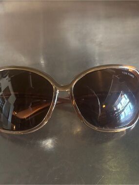 Tom Ford Women’s Raquel Brown Sunglasses with Gold Accents